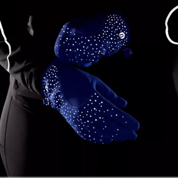 Lululemon NEW Run forItAll Reflective GlovesTech Water Repellent Fleece Stretch - Picture 6 of 16